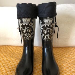 Black Juicy Couture Rain Boots